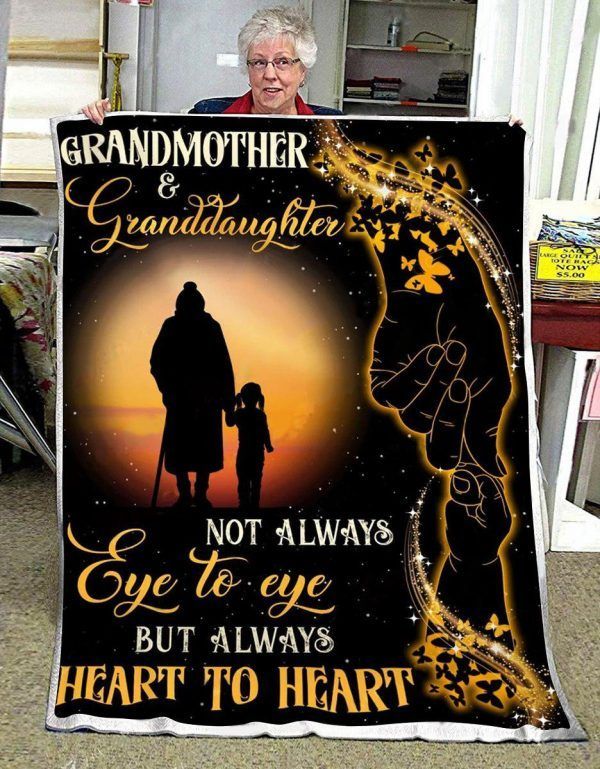 Granddaughter Heart To Heart Sherpa Fleece Blanket