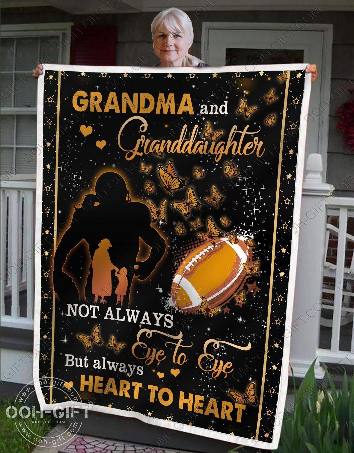 Granddaughter Heart To Heart Sherpa Fleece Blanket