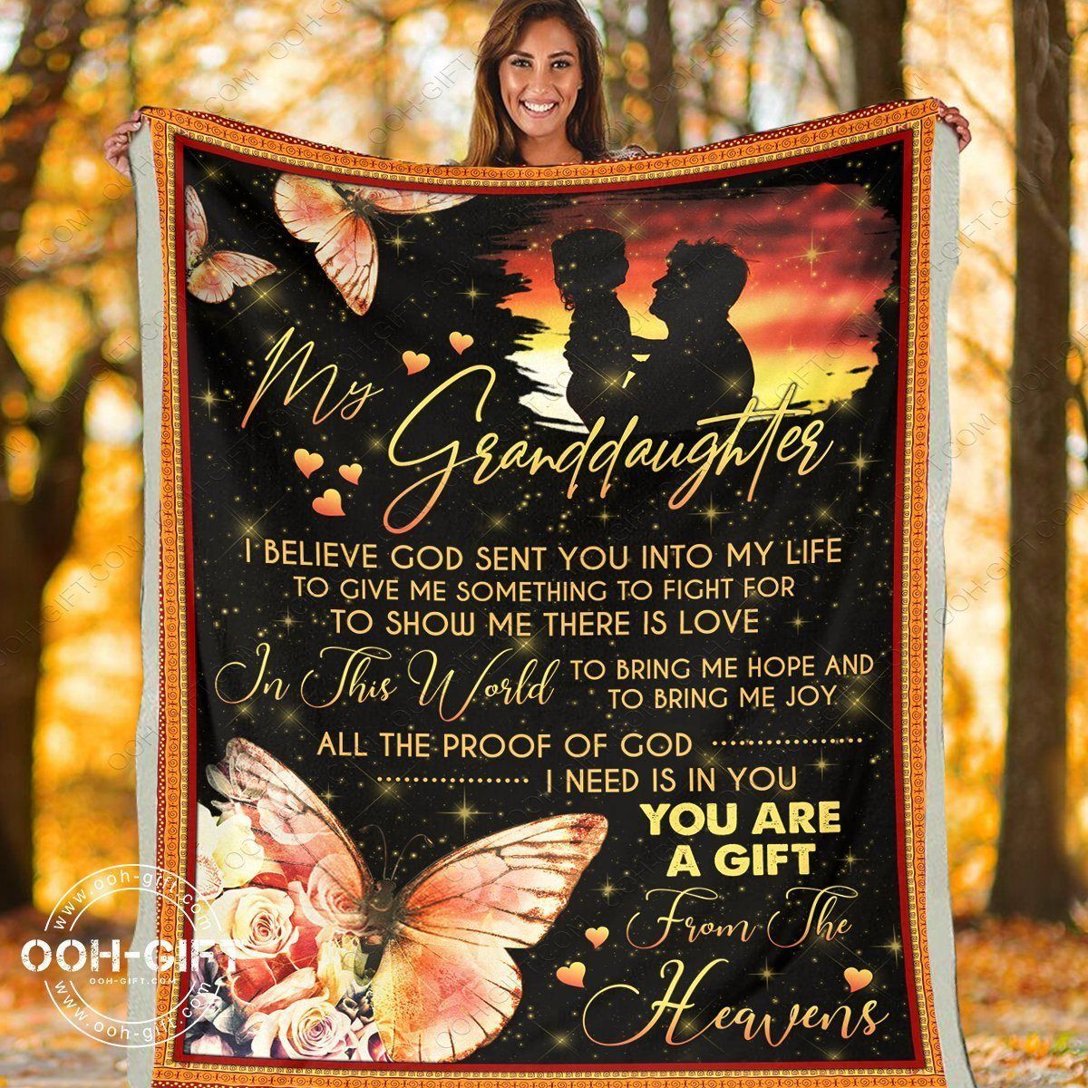 Granddaughter Hope Joy Sherpa Fleece Blanket