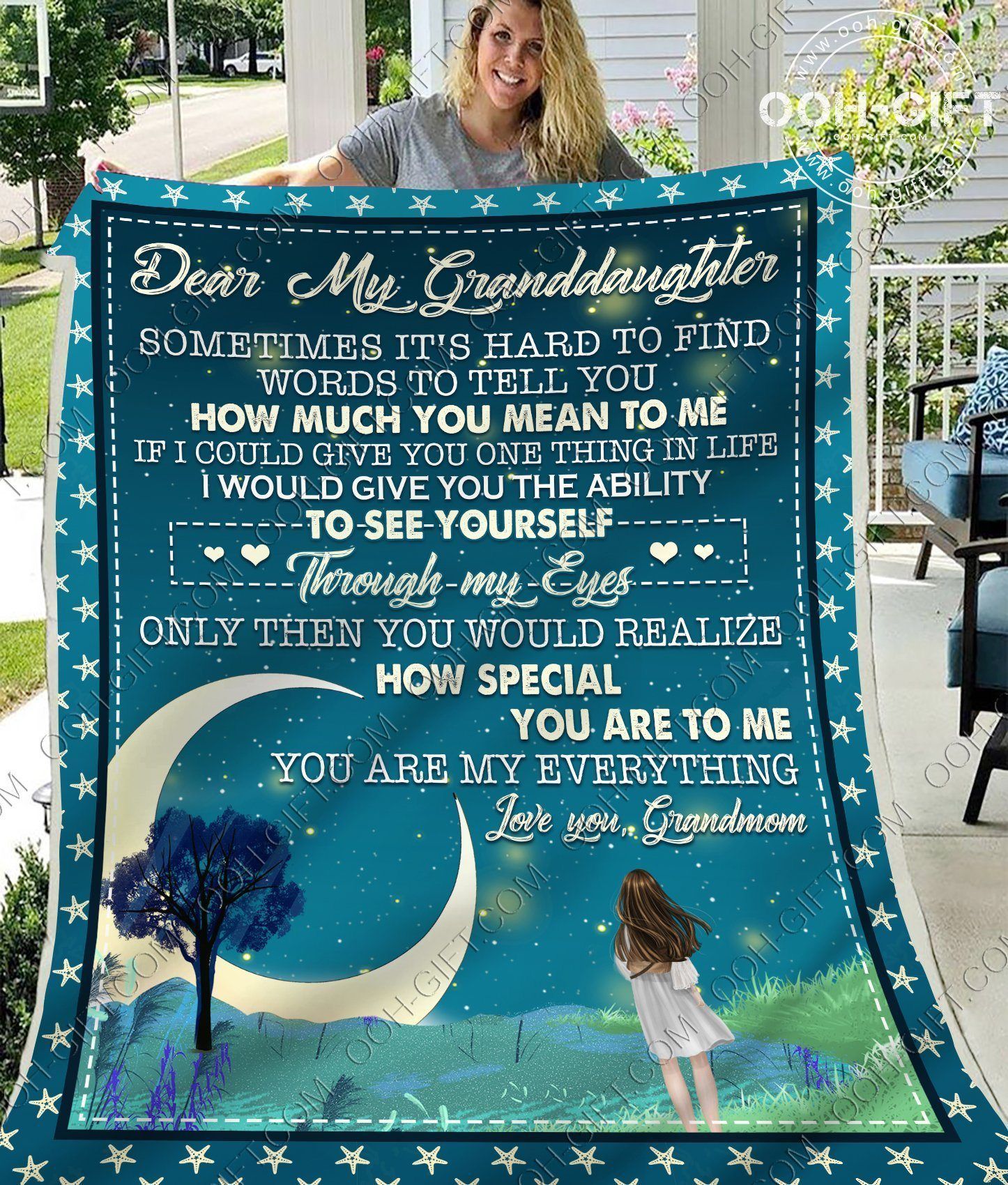 Granddaughter How Special You Are Sherpa Fleece Blanket