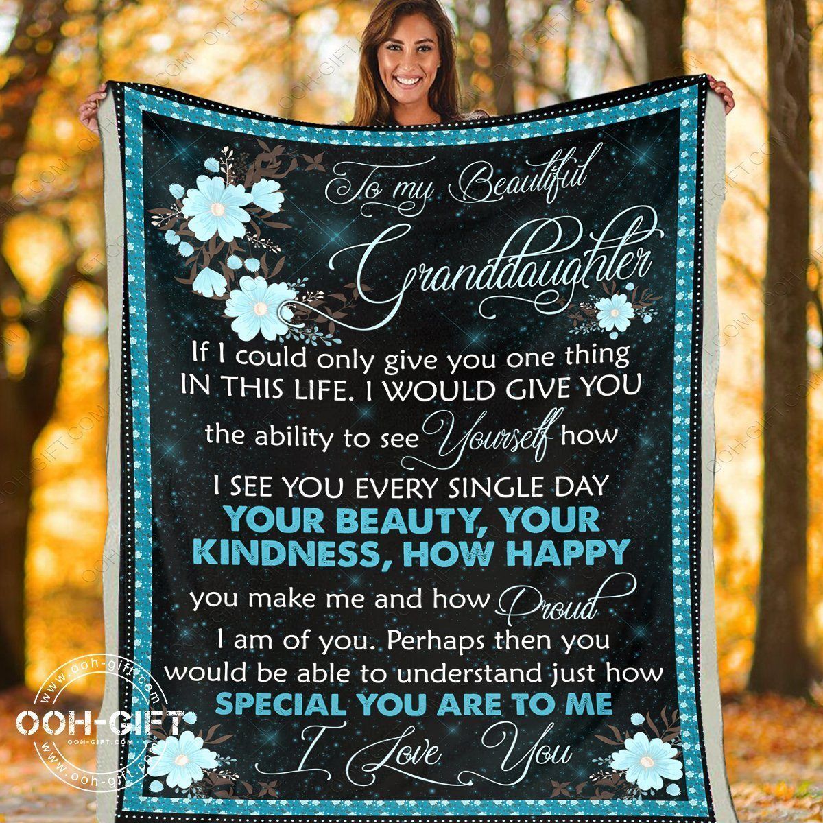 Granddaughter How Special You Are Sherpa Fleece Blanket
