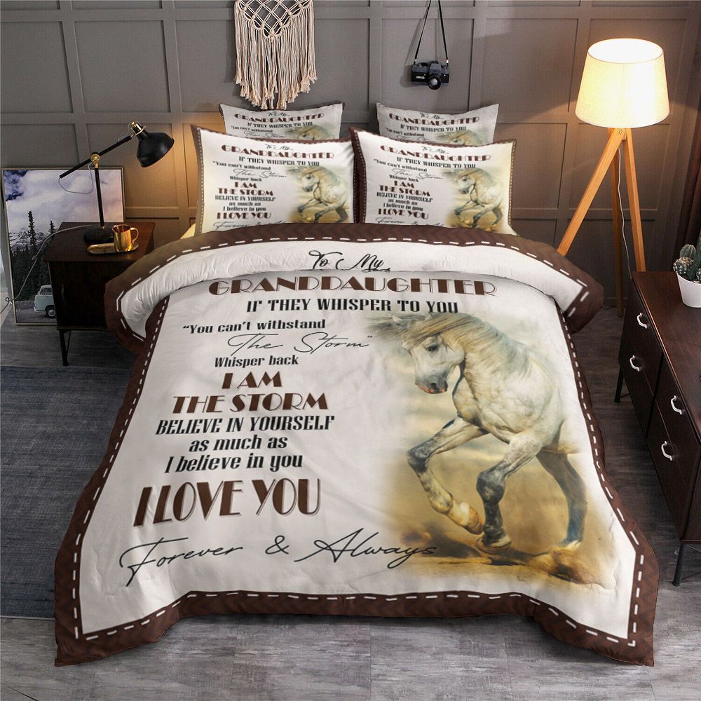Granddaughter I Am The Storm Home Garden Linens Bedding Set
