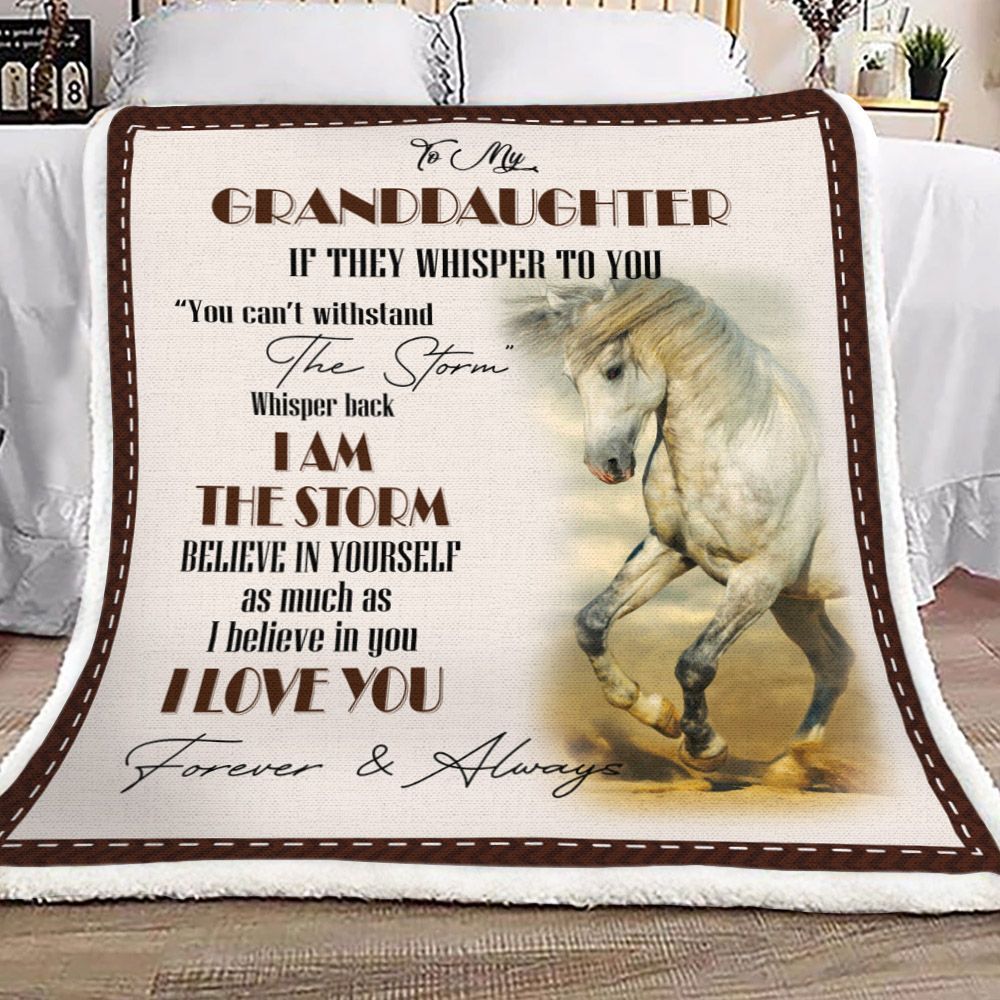 Granddaughter I Am The Storm Home Garden Linens Sherpa Fleece Blanket