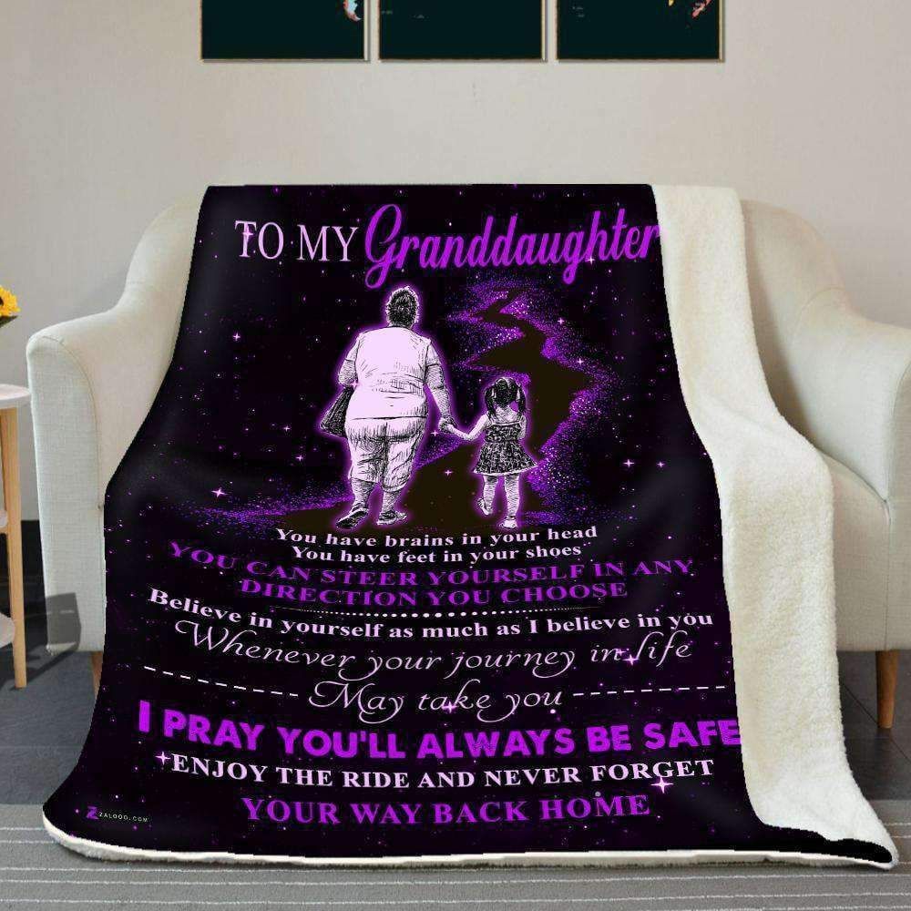 Granddaughter I Believe In You Sherpa Fleece Blanket