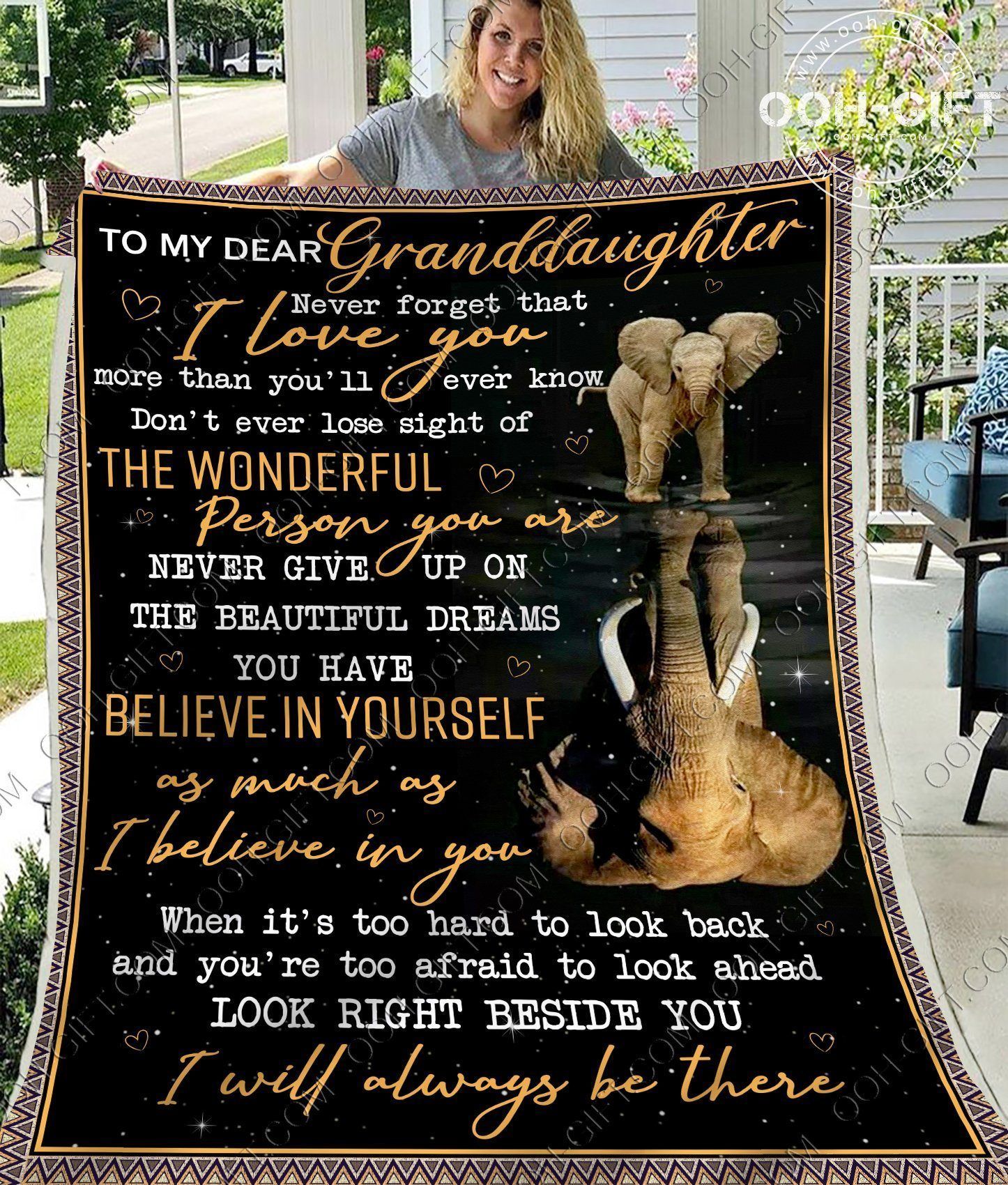 Granddaughter I Believe In You Sherpa Fleece Blanket
