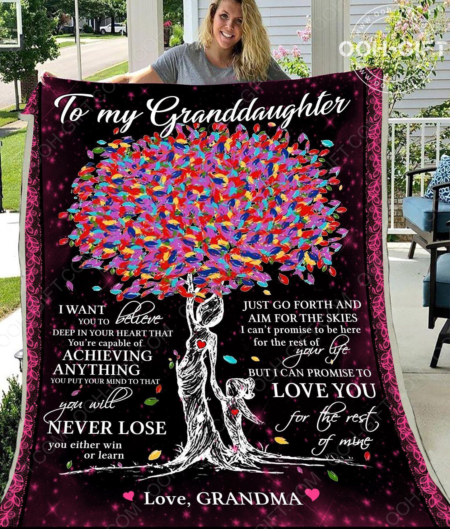 Granddaughter I Can Promise To Love You Sherpa Fleece Blanket