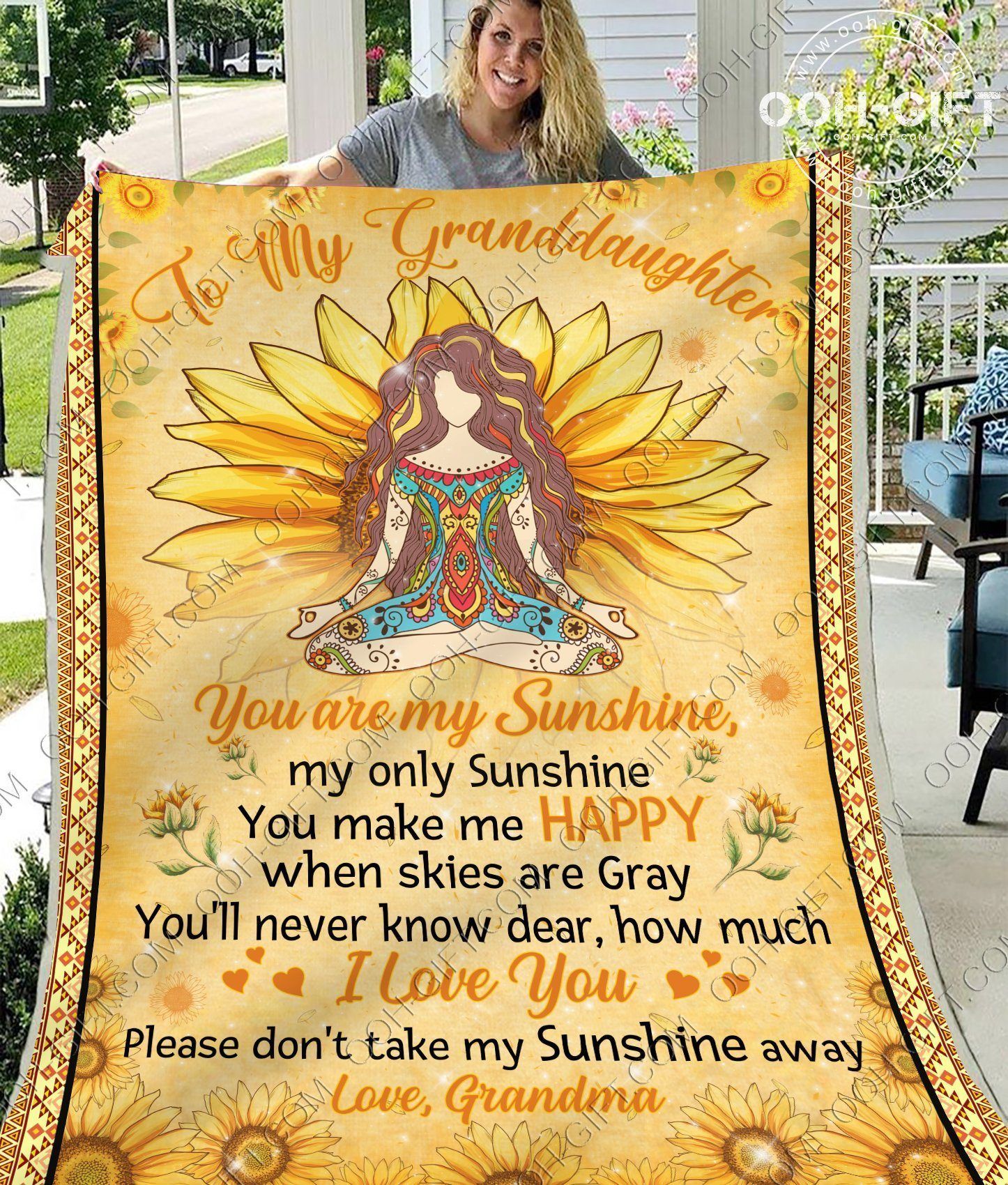 Granddaughter I Love You Sherpa Fleece Blanket