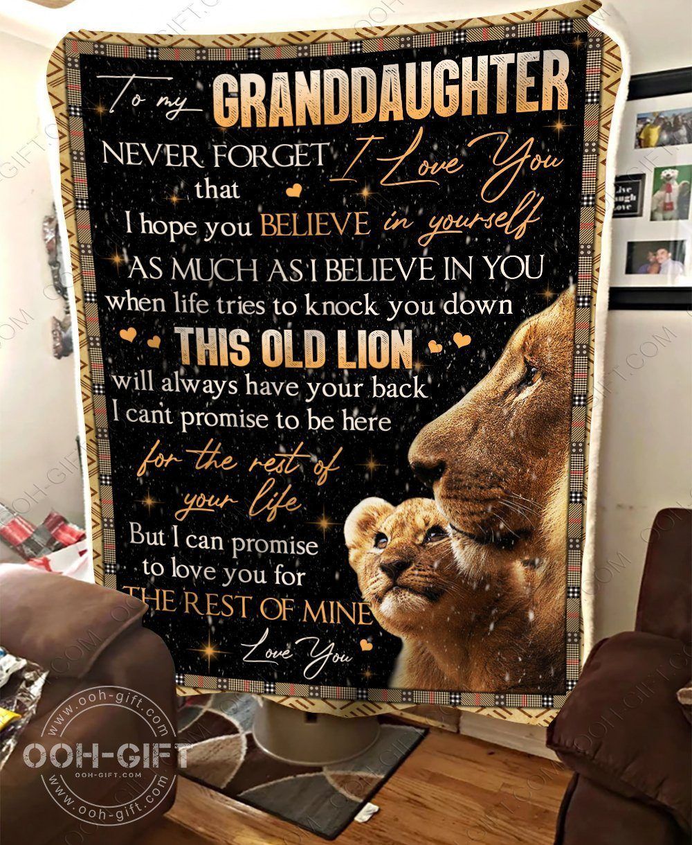 Granddaughter I Love You Sherpa Fleece Blanket
