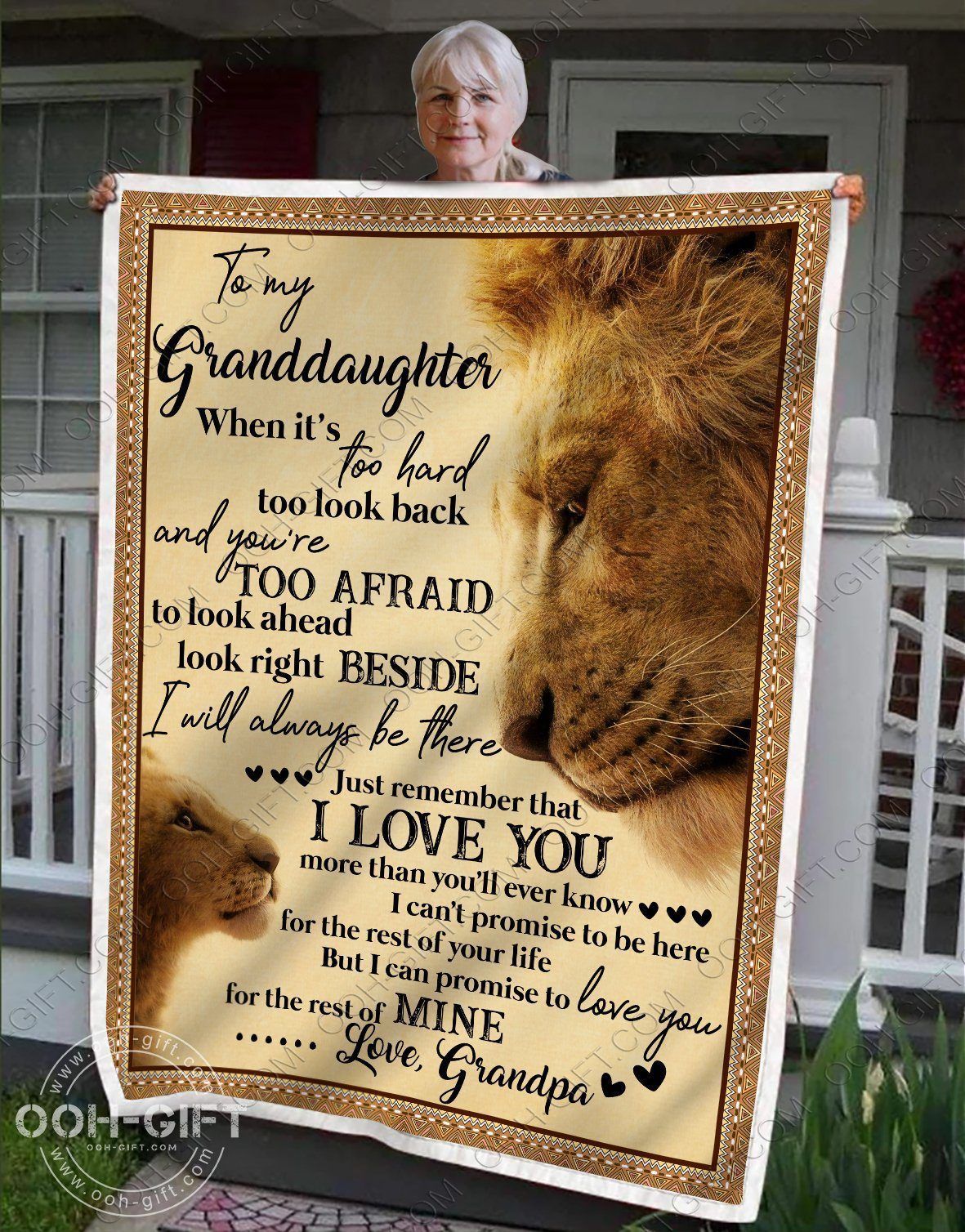 Granddaughter I Love You Sherpa Fleece Blanket