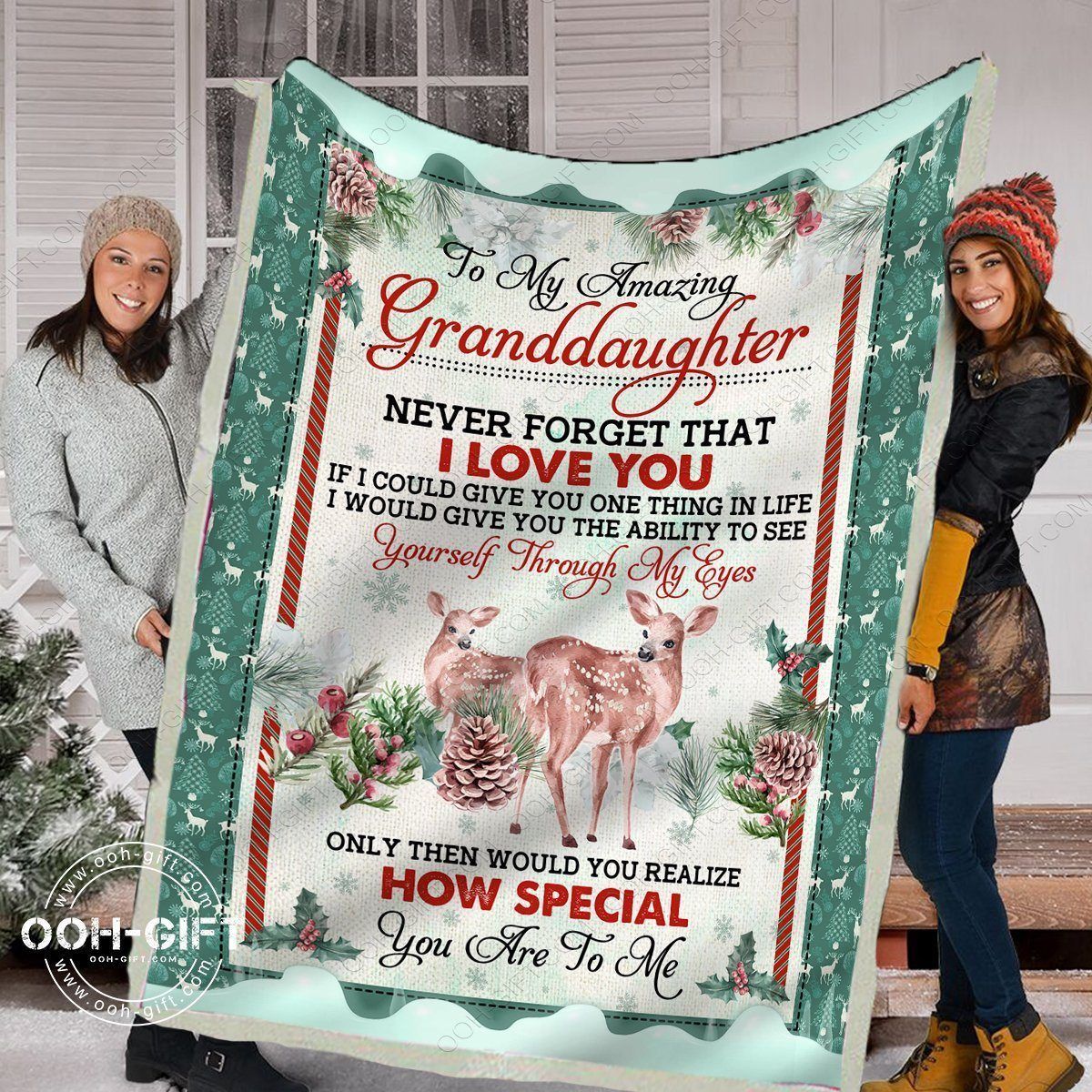 Granddaughter I Love You Sherpa Fleece Blanket