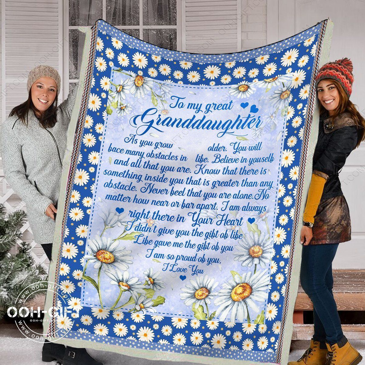 Granddaughter I Love You Sherpa Fleece Blanket