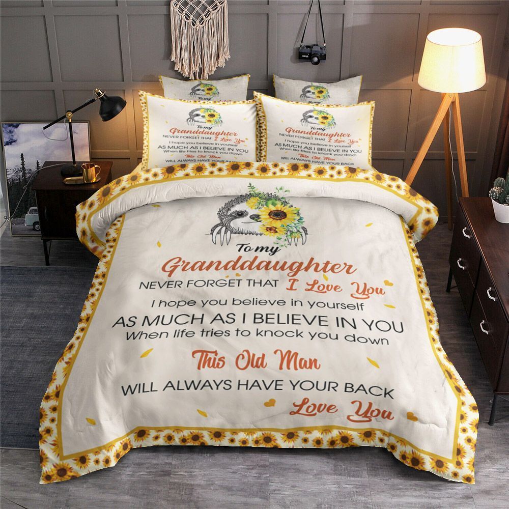 Granddaughter I Love You Home Garden Linens Bedding Set