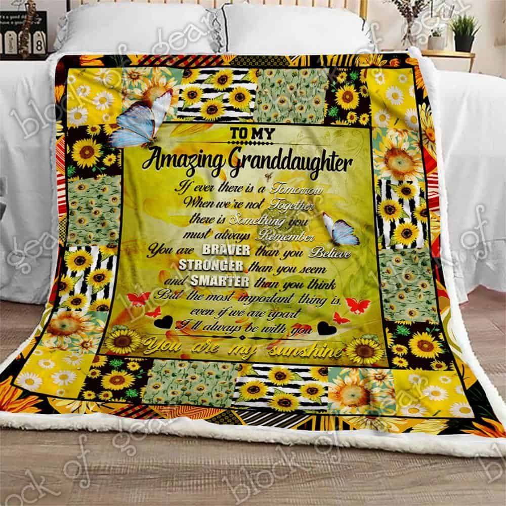 Granddaughter Ill always be with you Fleece Blanket