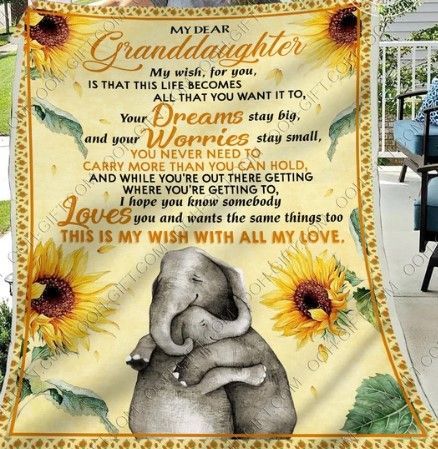 Granddaughter Love Sherpa Fleece Blanket