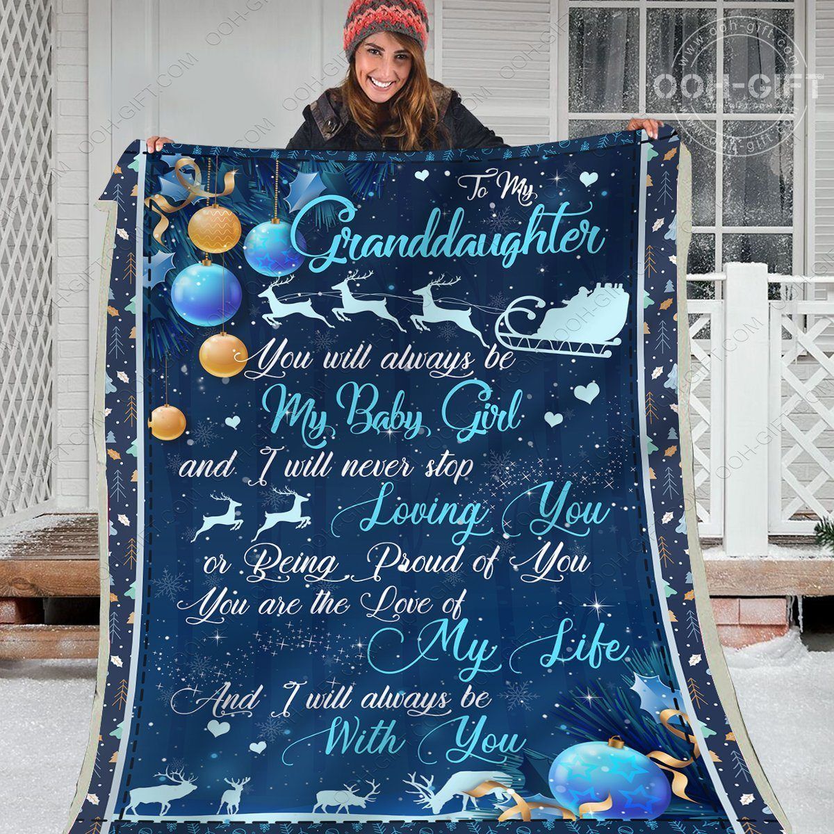 Granddaughter Love Of My Life Sherpa Fleece Blanket