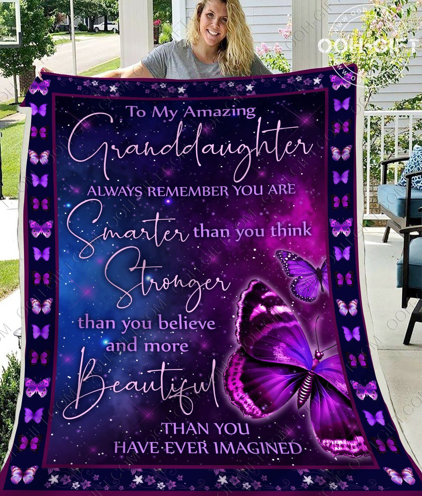Granddaughter My Amazing Granddaughter Sherpa Fleece Blanket