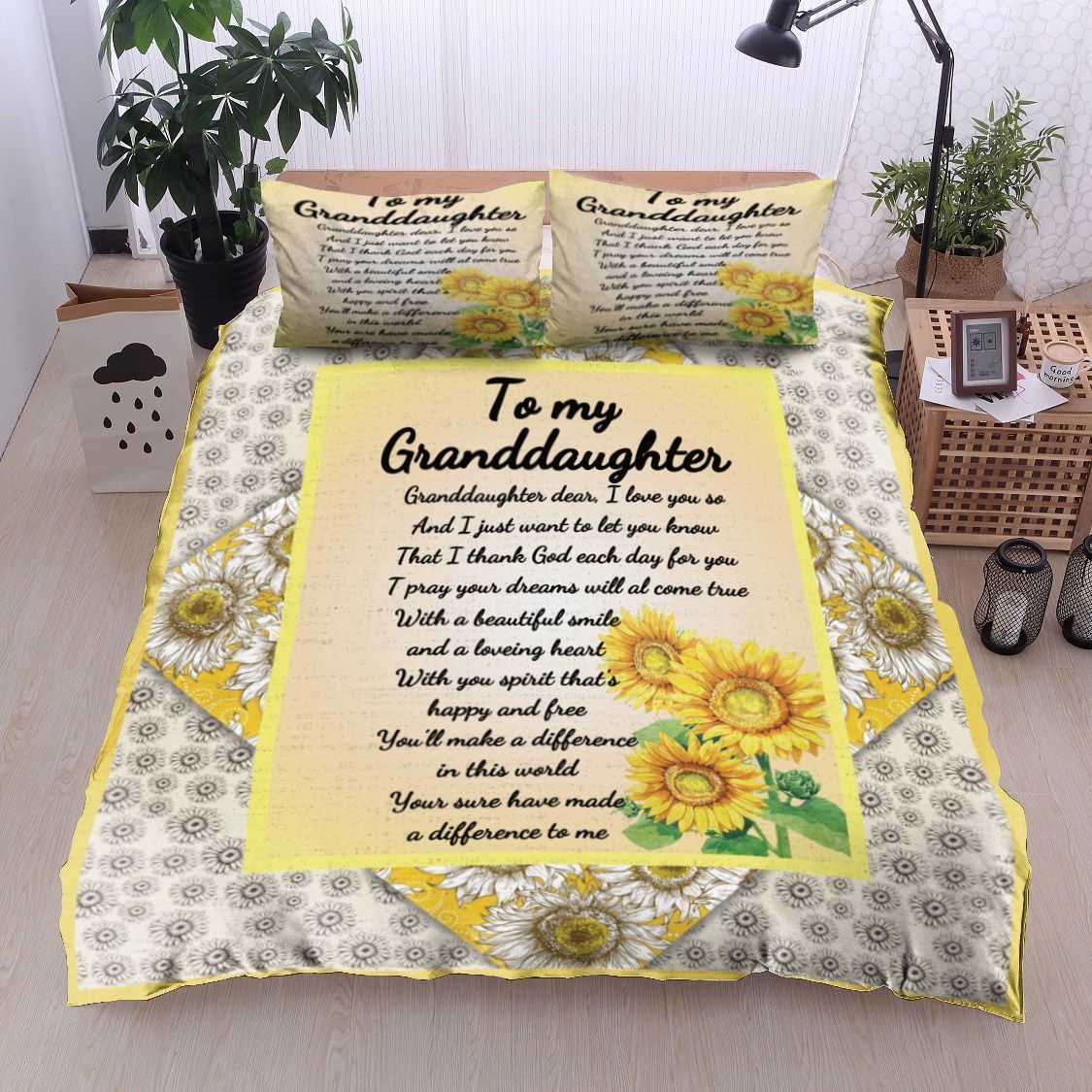 Granddaughter My Granddaughter I Love You Bedding Set