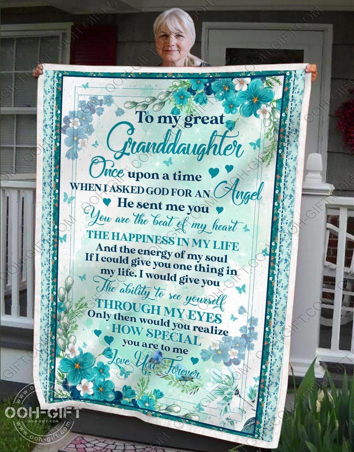 Granddaughter My Great Granddaughter Sherpa Fleece Blanket