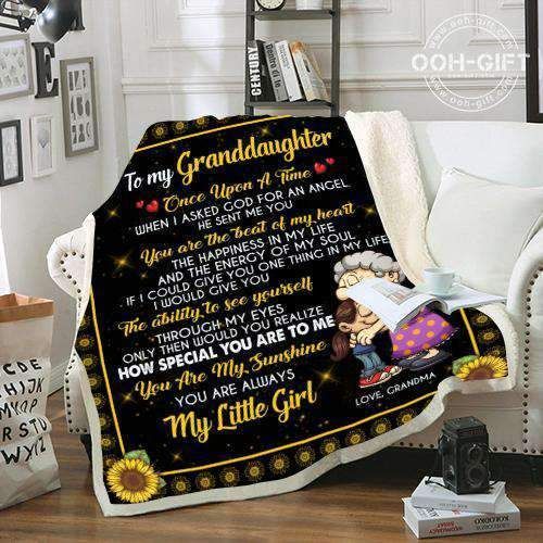 Granddaughter My Little Girl Sherpa Fleece Blanket