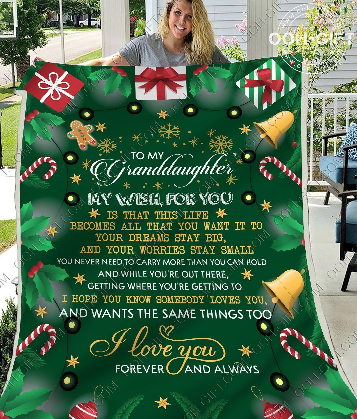 Granddaughter My Wish For You Sherpa Fleece Blanket