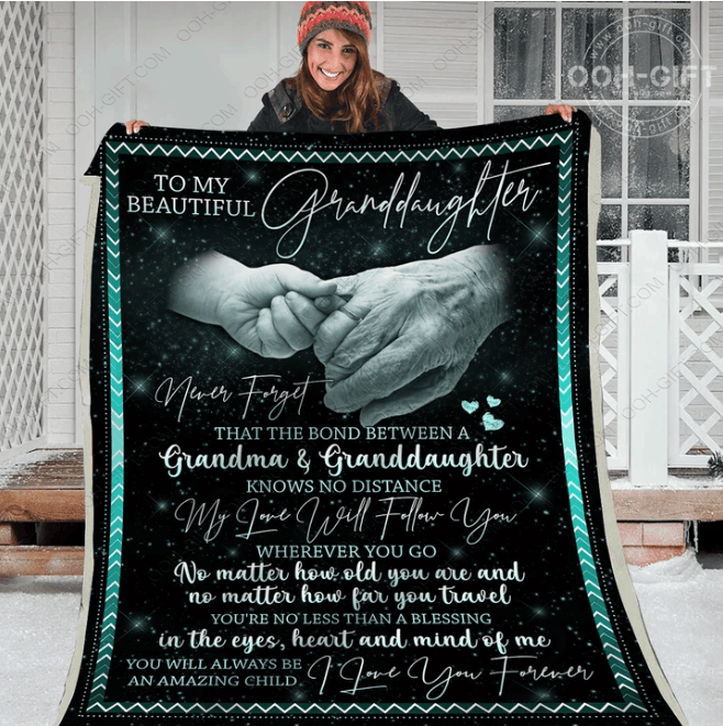 Granddaughter No Distance Sherpa Fleece Blanket