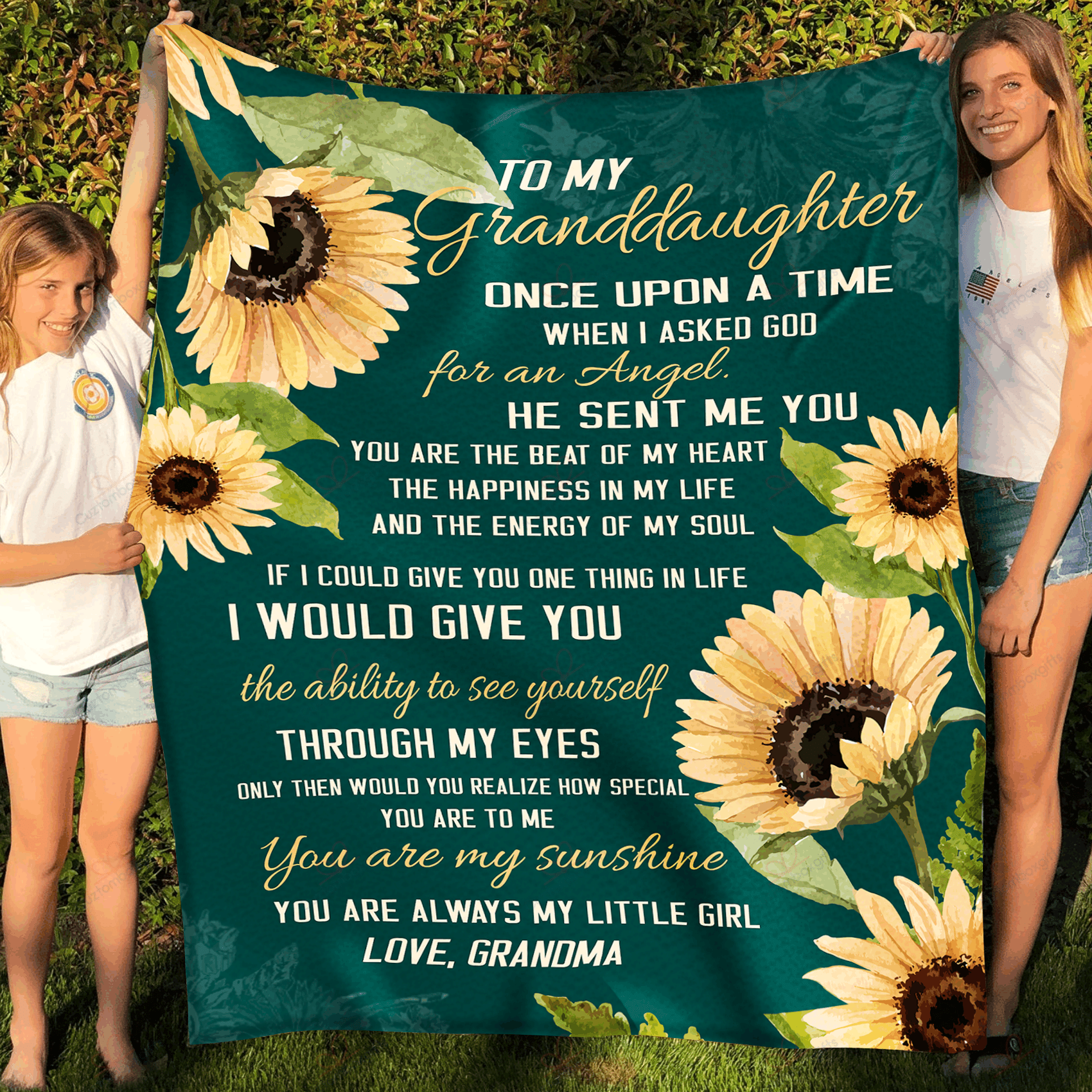Granddaughter Once Upon Time Sherpa Fleece Blanket