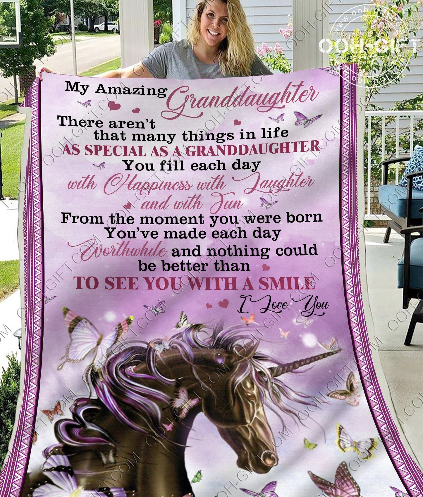 Granddaughter Special As A Granddaughter Sherpa Fleece Blanket