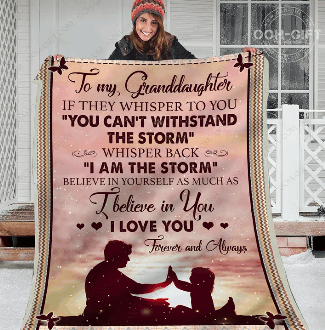 Granddaughter The Storm Sherpa Fleece Blanket
