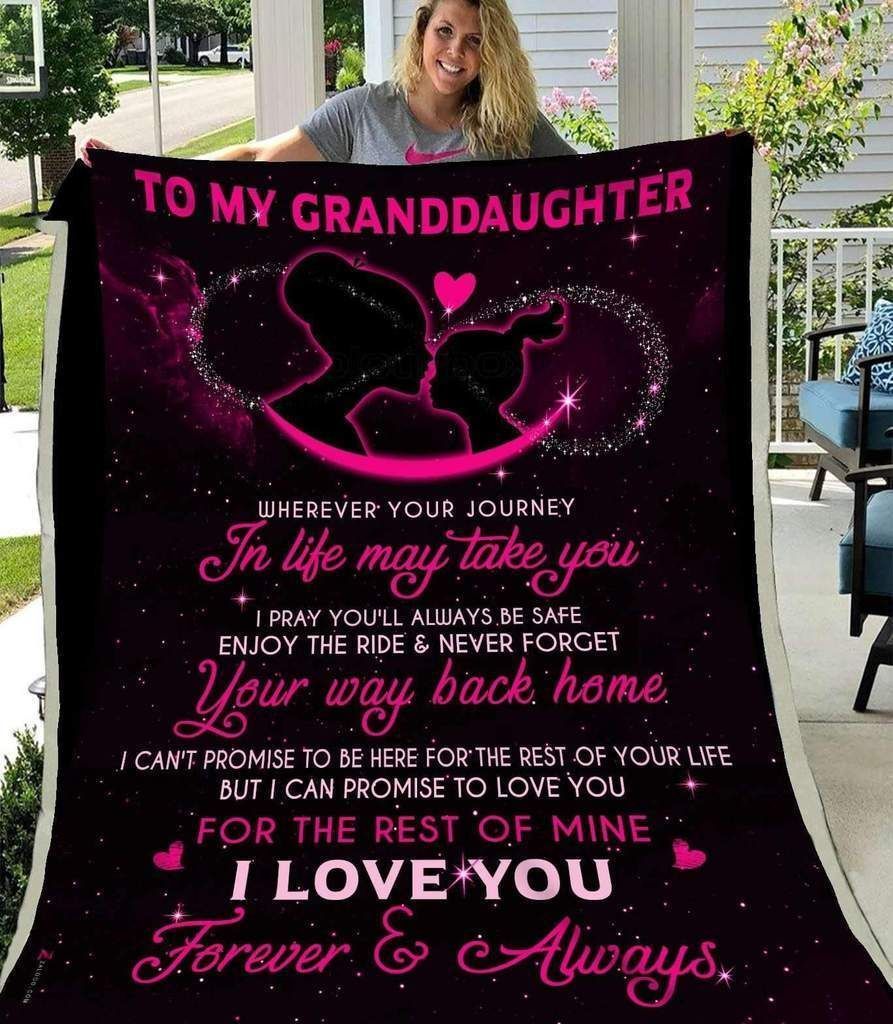 Granddaughter Wherever Your Journey In Life May Take You Sherpa Fleece Blanket