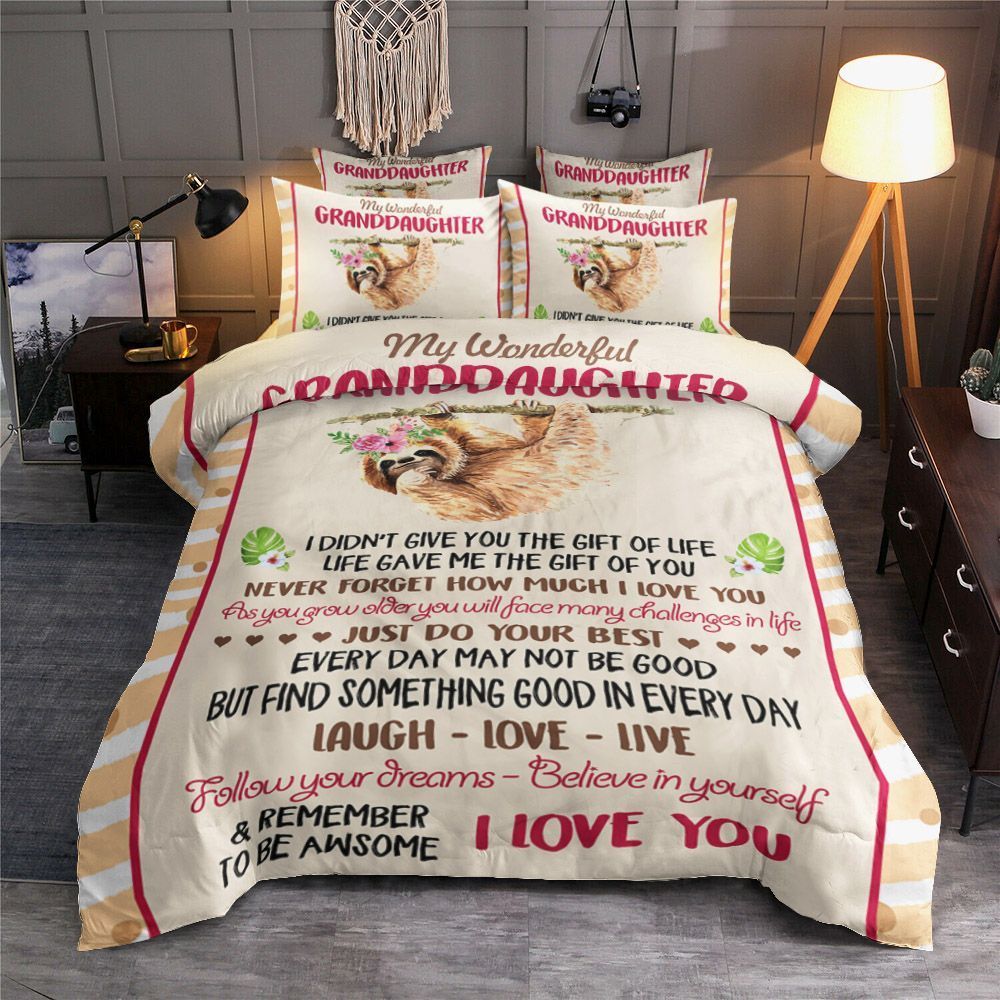 Granddaughter Wonderful Granddaughter Bedding Set