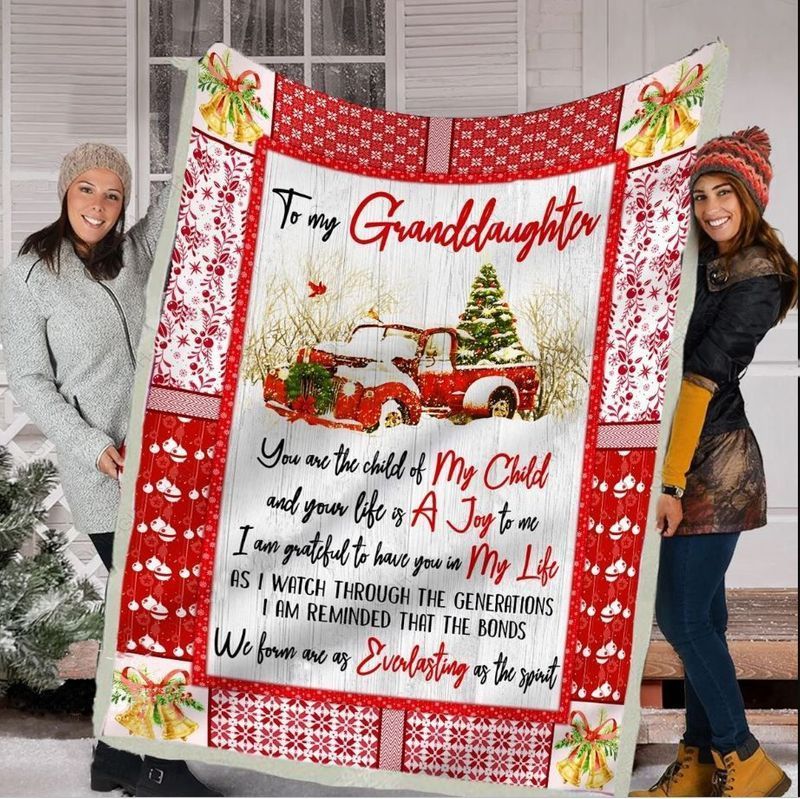 Granddaughter Xmas Sherpa Fleece Blanket