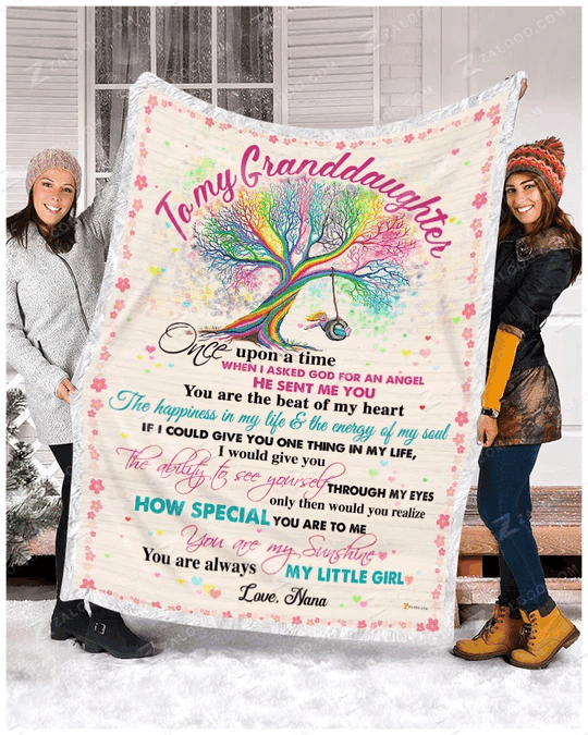 Granddaughter You Are Always My Little Girl Sherpa Fleece Blanket
