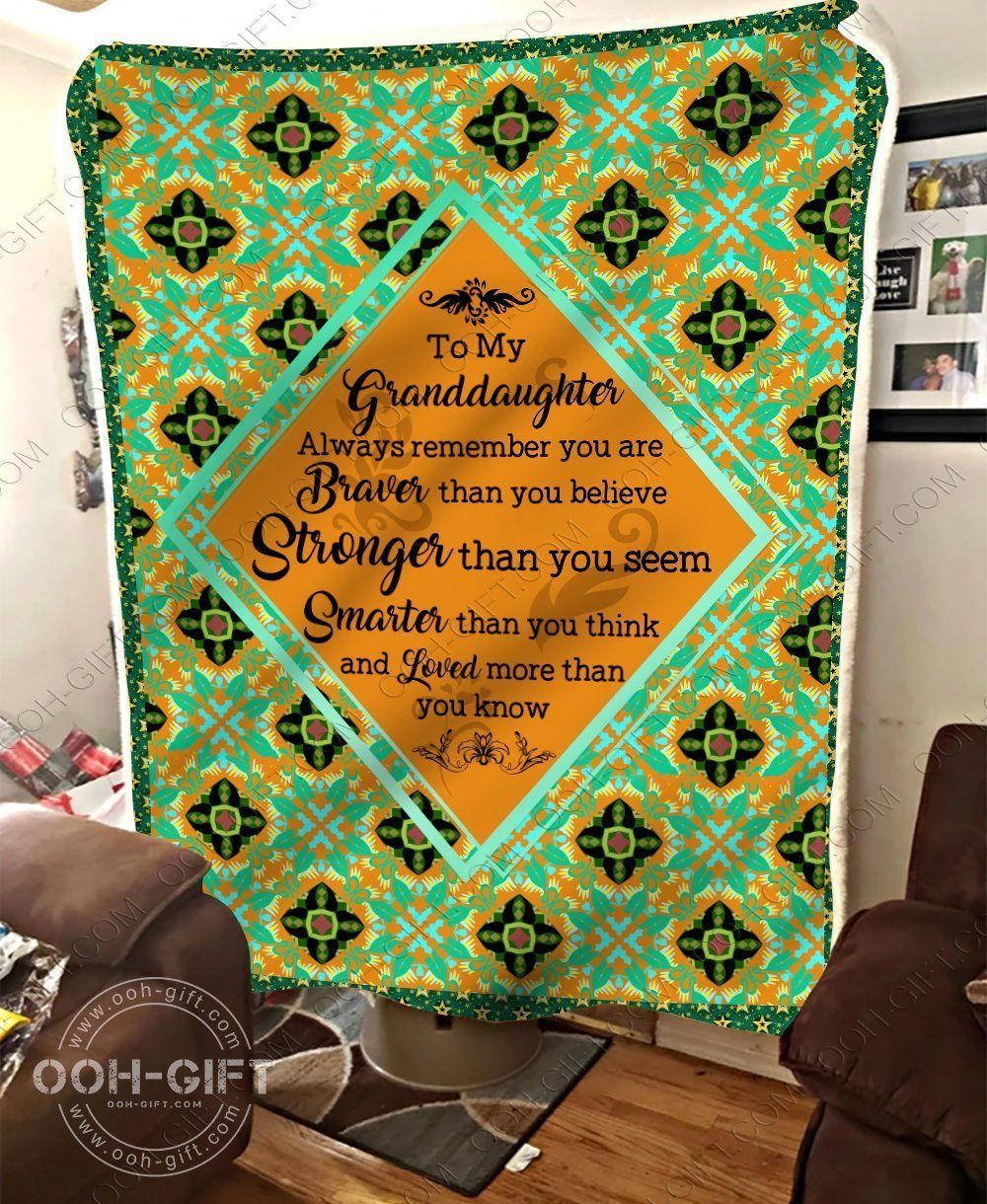 Granddaughter You Are Loved Sherpa Fleece Blanket