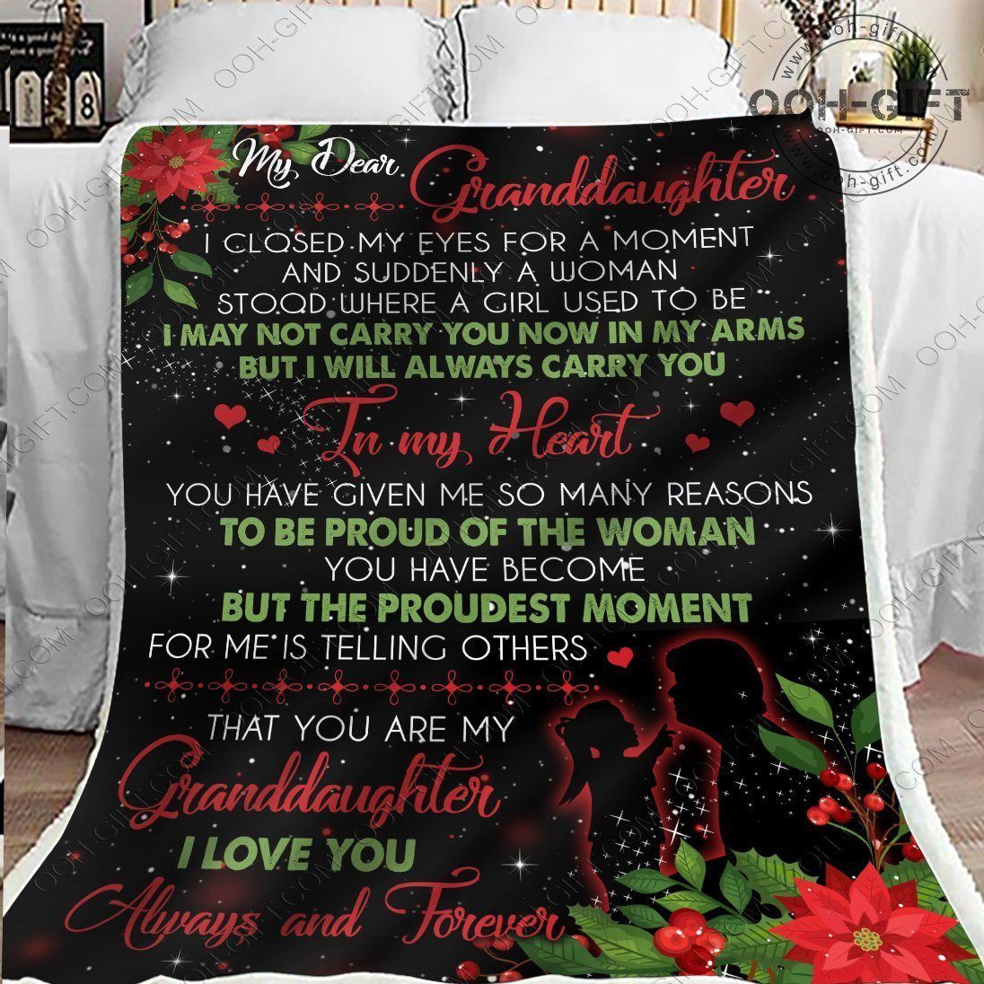 Granddaughter You Are My Pride Sherpa Fleece Blanket