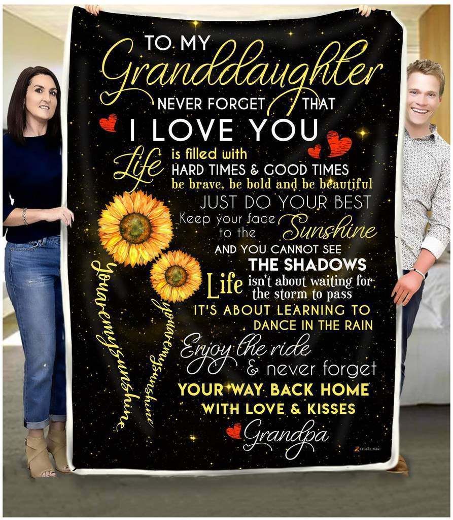Granddaughter – You Are My Sunshine Fleece Blanket