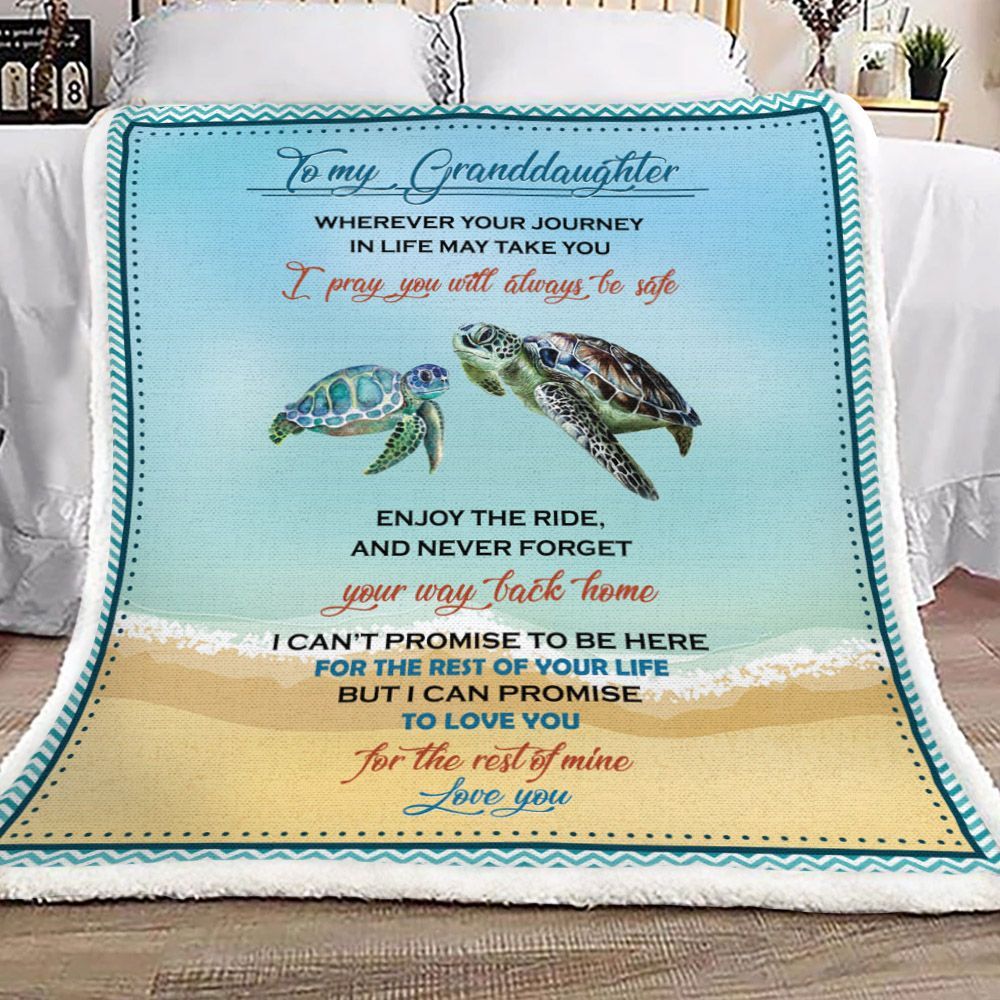 Granddaughter You Will Always Be Safe Home Garden Linens Sherpa Fleece Blanket