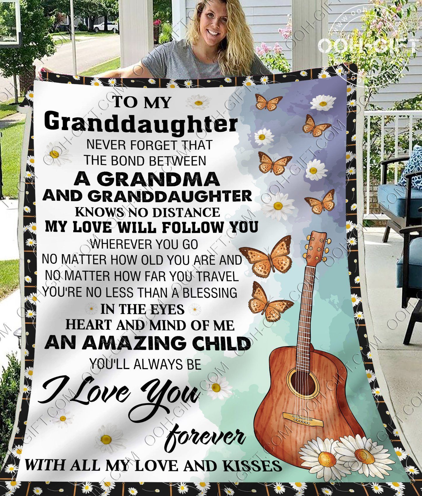 Granddaughter Youll Always Be An Amazing Child Sherpa Fleece Blanket