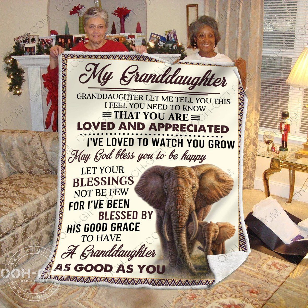 Granddaughter Youre Loved Appreciated Sherpa Fleece Blanket