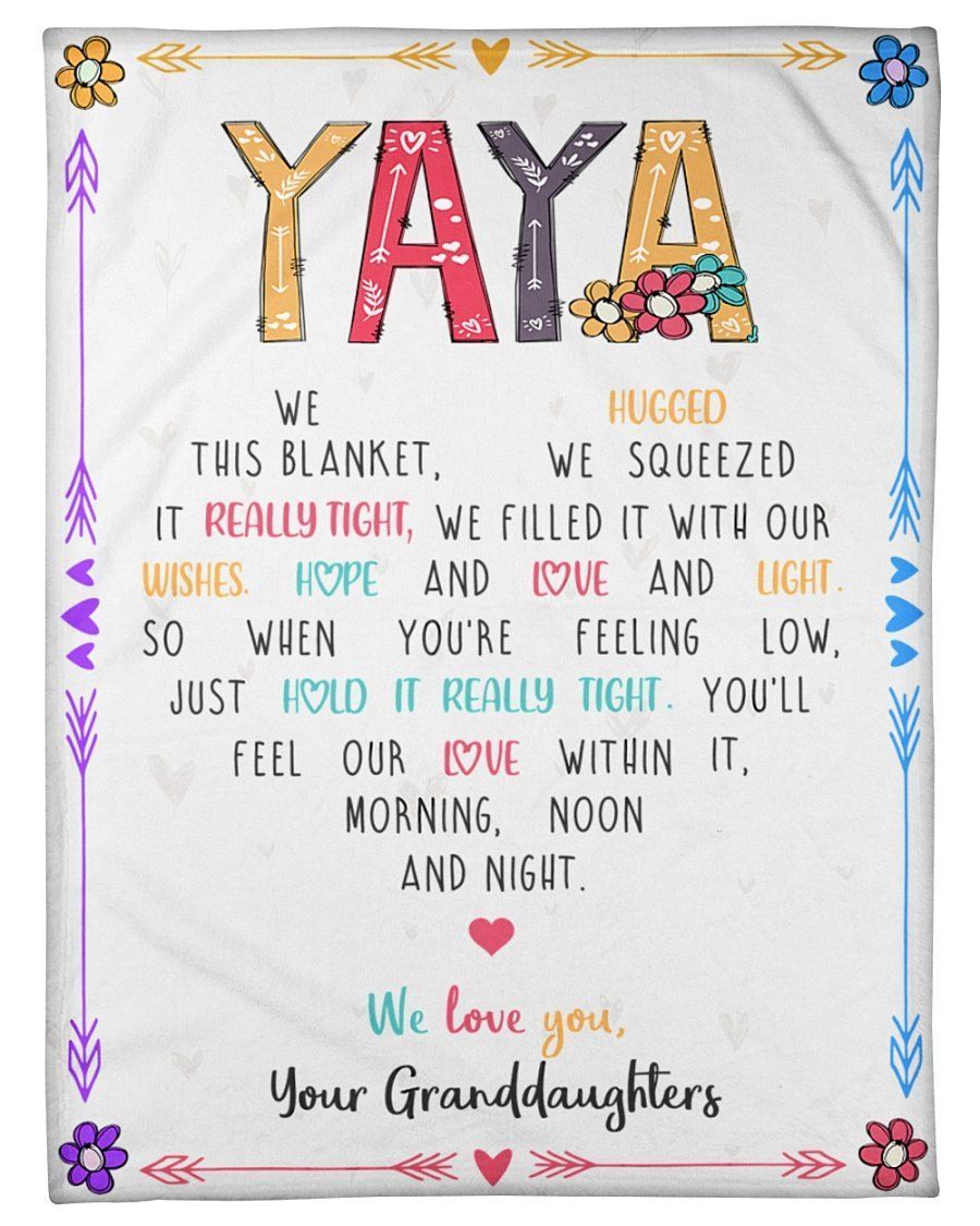 Granddaughters Gift To Yaya We Love You Fleece Blanket