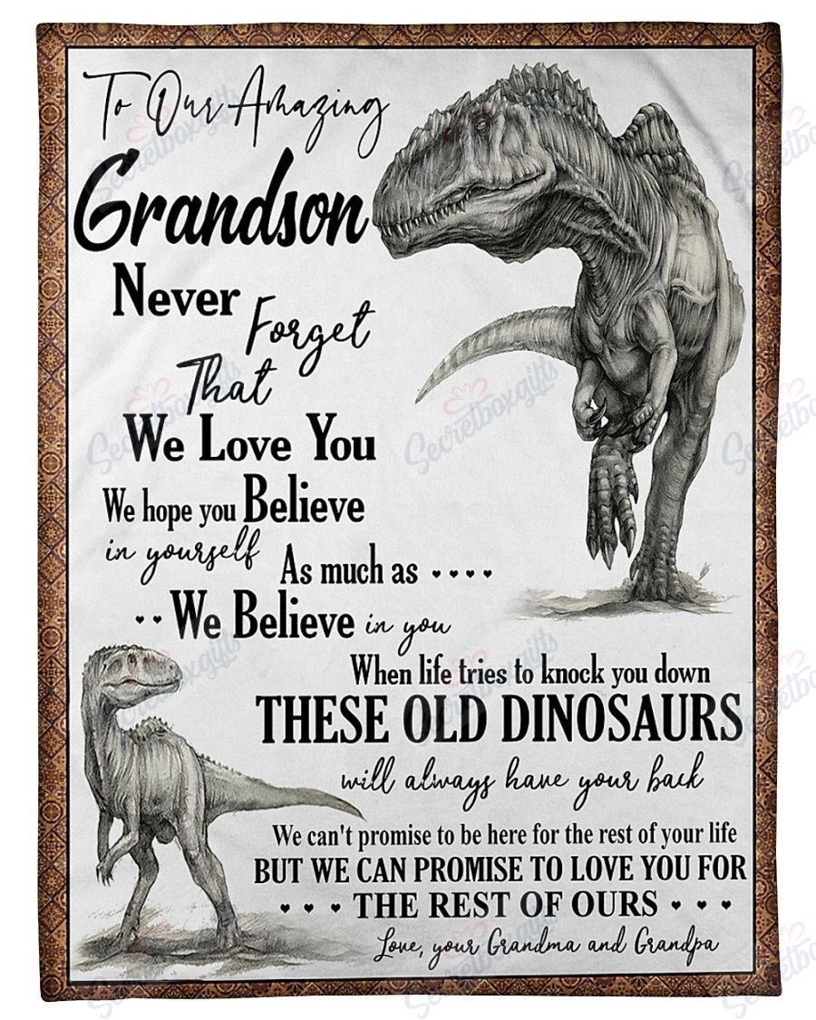 Grandma And Grandpa To Grandson Fleece Blanket