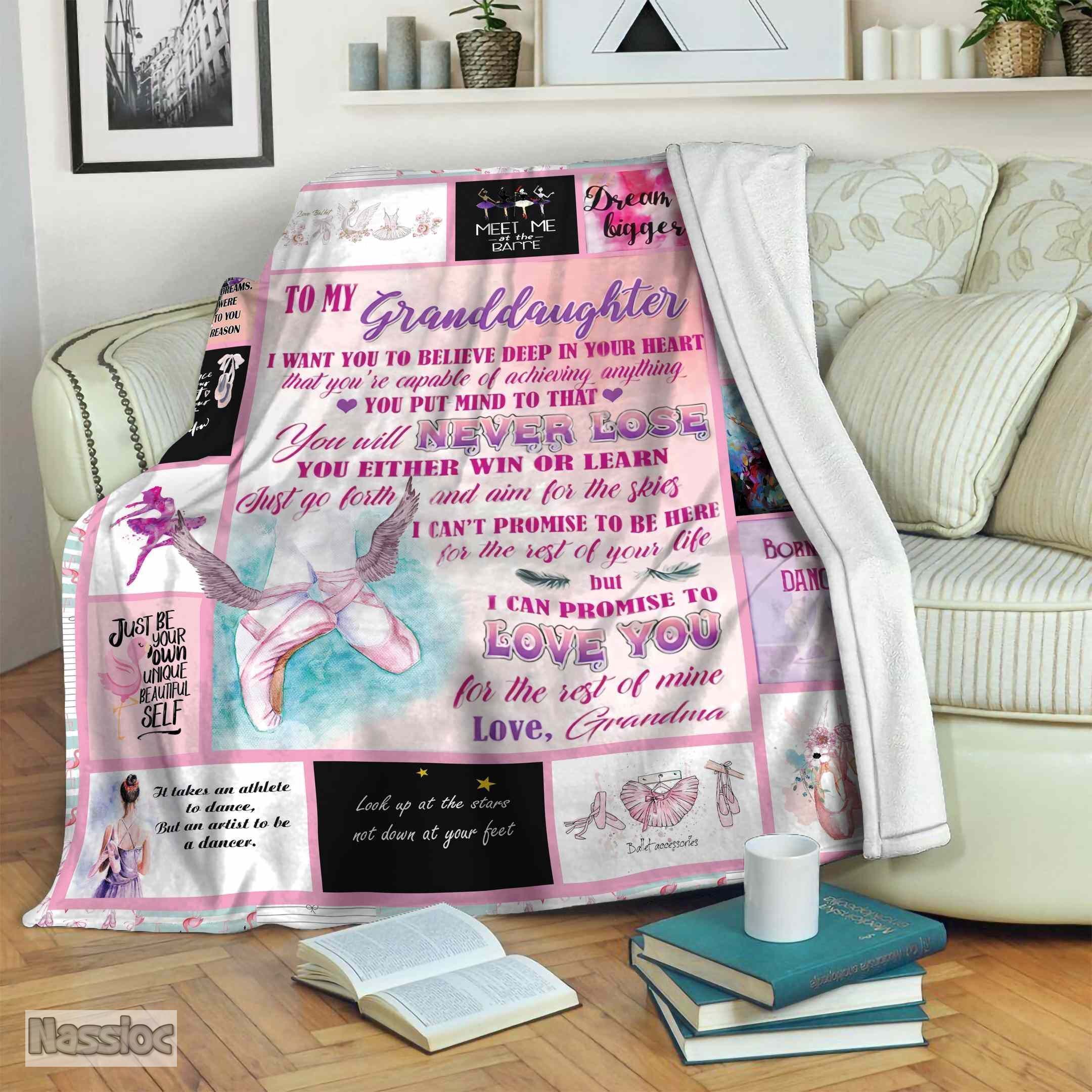 Grandma Ballet Fleece Blanket