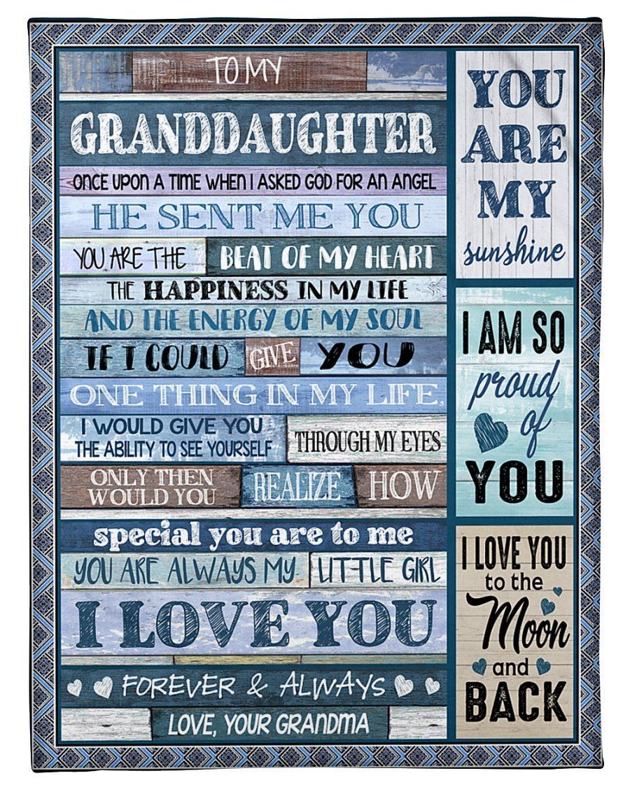 Grandma Gift For Granddaughter I’m So Proud Of You Fleece Blanket