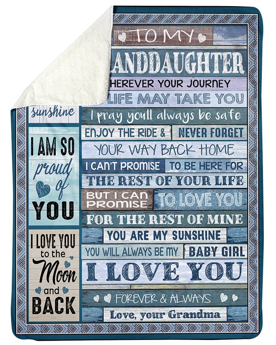 Grandma Giving Granddaughter I Love You Forever And Always Fleece Blanket