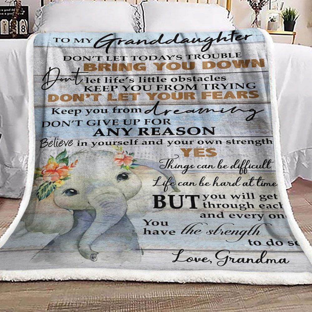 Grandma Granddaughter Sherpa Fleece Blanket