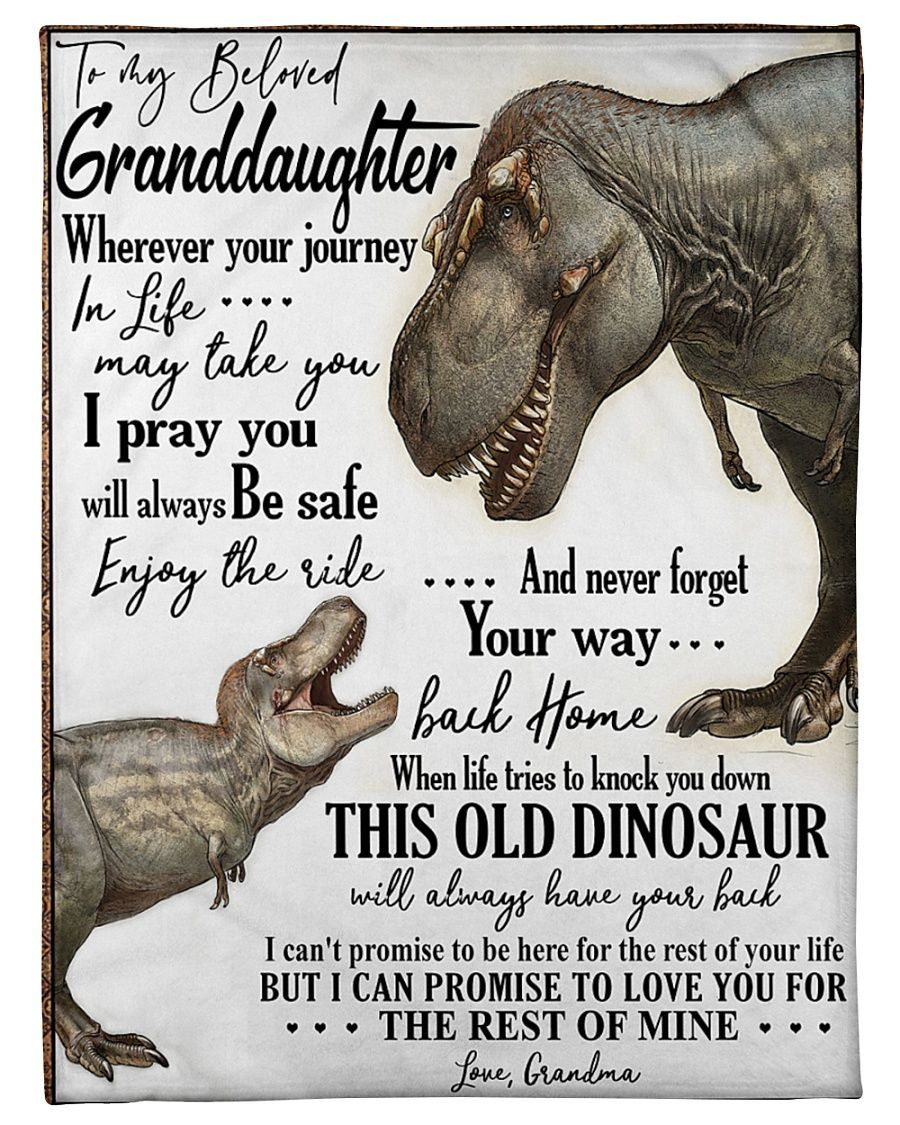 Grandma To Beloved Granddaughter Sherpa Fleece Blanket