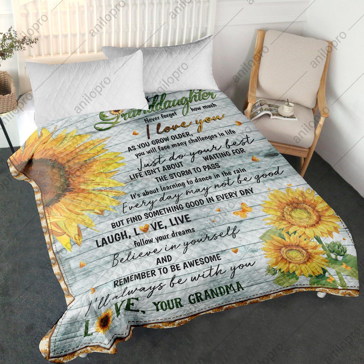 Grandma To Granddaughter As You Grow Older Quilt Blanket DHC040120154TD