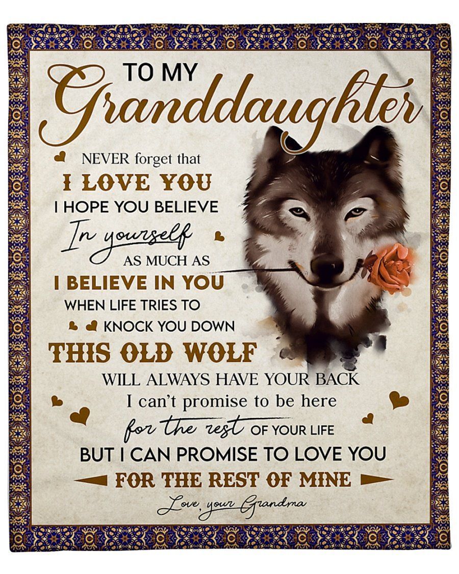 Grandma To Granddaughter Believe In Yourself Fleece Blanket