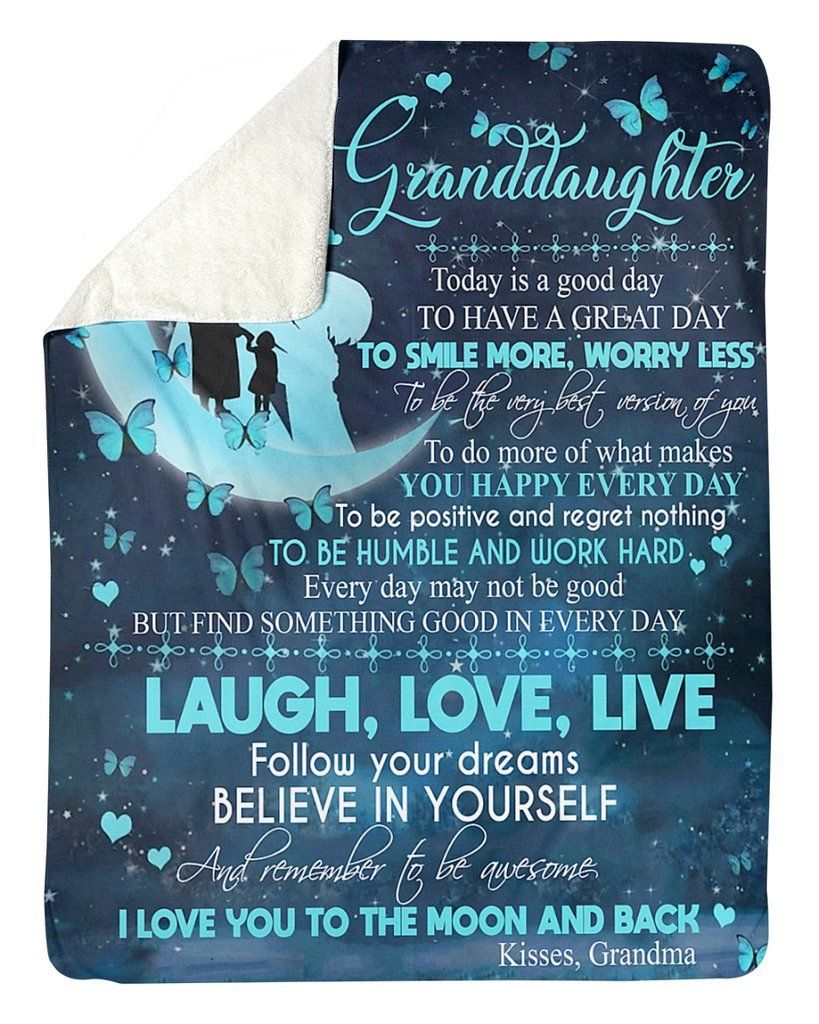 Grandma To Granddaughter Sherpa Fleece Blanket