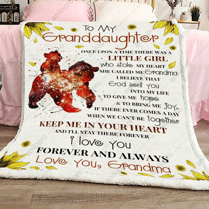Grandma To Granddaughter Sherpa Fleece Blanket
