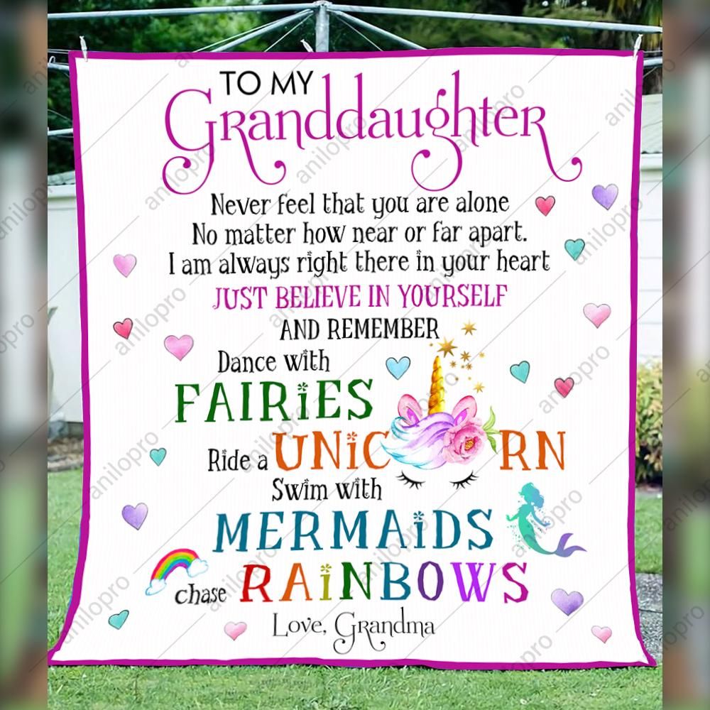 Grandma To Granddaughter In Your Heart Quilt Blanket DHC04012059TD